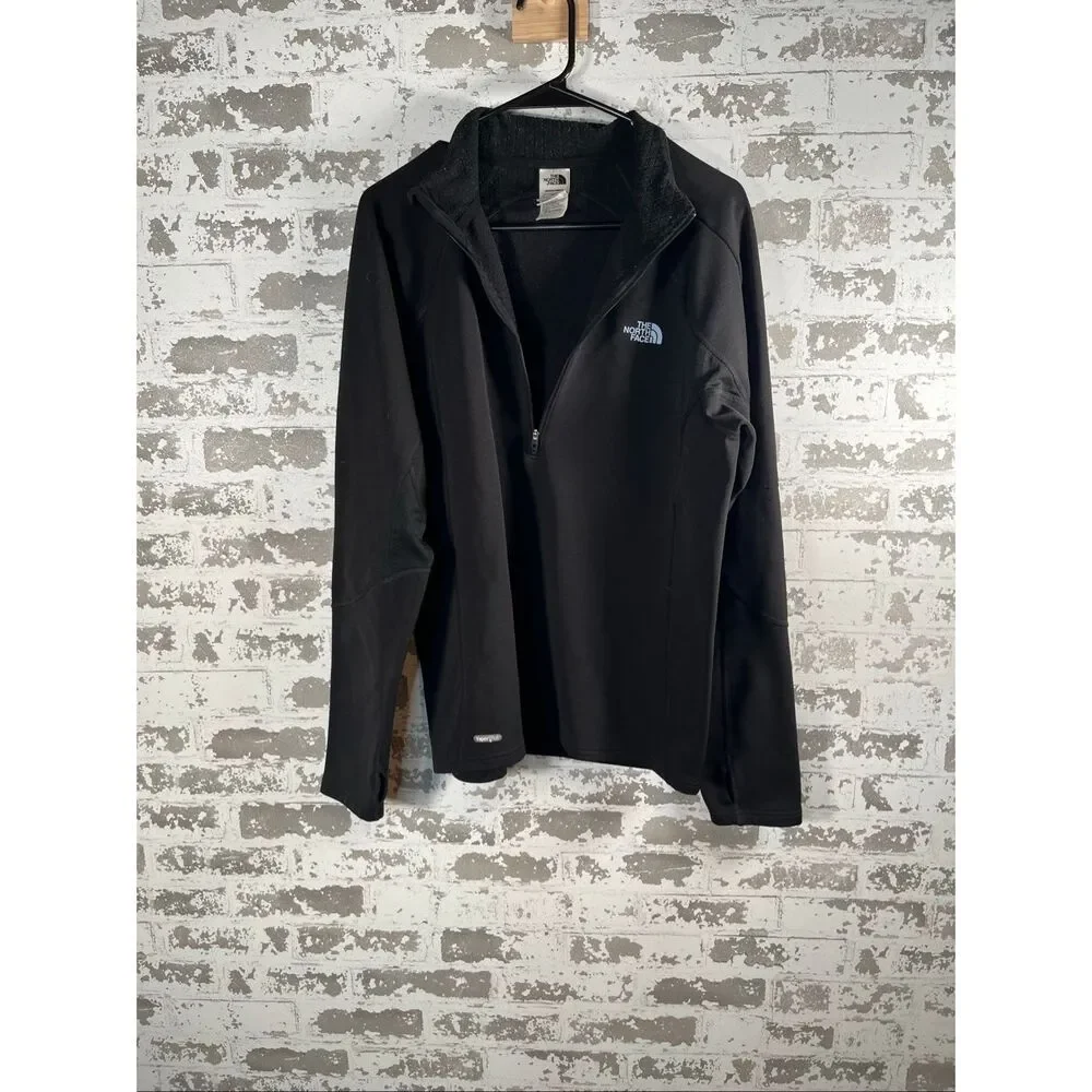 The north face | men black quart zip running pullover